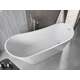 Brīvi stāvoša vanna Mexen Alta 170 x 75 cm, balta, hromēta pārplūde - 52141707500, 3 image
