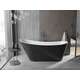 Mexen Alta wanna wolnostojąca 170 x 75 cm, biała/czarna, przelew czarny - 52141707575-B, 2 image
