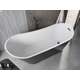 Mexen Alta wanna wolnostojąca 170 x 75 cm, biała/czarna, przelew czarny - 52141707575-B, 3 image