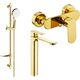 Душевой набор Mexen Milo DF05, золото - 71314DF05-50