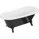Отдельностоящая ванна Mexen Retro 150 x 73 см, белые / черные, черные ножки - 53251507375-70