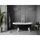 Mexen Retro brīvi stāvoša vanna 150 x 73 cm baltas/melni baltas kājas - 53251507375-20, 2 image