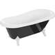 Mexen Retro brīvi stāvoša vanna 150 x 73 cm baltas/melni baltas kājas - 53251507375-20