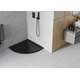 Полукруглый душевой поддон Mexen Flat 80 x 80 см, черный, черный сифон - 41708080B, изображение 2