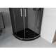 Полукруглая душевая кабина Mexen Rio 80 x 80 см, графит, хром + душевой поддон Flat, белый - 863-080-080-01-30-4170, изображение 4