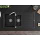 Гранитная мойка Mexen Andres со сливом и кухонным смесителем Telma, черный - 6515-77-670200-00, изображение 3