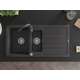 Гранитная мойка Mexen Andres со сливом и кухонным смесителем Telma, черная пестрая - 6515-76-670 200-76, изображение 4