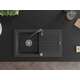 Гранитная мойка Mexen Pablo со сливом и кухонным смесителем Telma, черная пестрая - 6510-76-670 200-76, изображение 4