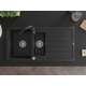 Гранитная мойка Mexen Andres со сливом и кухонным смесителем Telma, черный - 6515-77-670 200-70, изображение 4