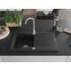 Гранитная раковина Mexen Cesar s со сливом и кухонным смесителем Telma, черный / серебристый - 6514-73-670200-00, изображение 3