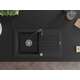 Гранитная мойка Mexen Pablo со сливом и кухонным смесителем Telma, черный - 6510-77-670 200-70, изображение 4