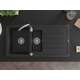 Гранитная мойка Mexen Andres со сливом и кухонным смесителем Telma, черный/серебристый - 6515-73-670200-00, изображение 4