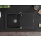 Гранитная мойка Mexen Leo со сливом и кухонным смесителем Telma, черный - 6501-77-670 200-70, изображение 4