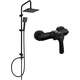 Душевой набор Mexen Tord с тропическим душем и смесителем Sabre, черный - 72140200-70