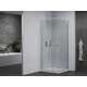 Душевая кабина складная Mexen Pretoria 80 x 80 см, прозрачная, хром + поддон плоский - 852-080-080-01-00-4010, изображение 2