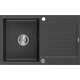 Mexen Bruno   granīta izlietne ar noteci 900 x 500 mm, melni raibs - 6513791010-76