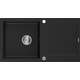 Умывальник Mexen Leo гранитный со сливом 900 x 500 мм, черный - 6501901010-77