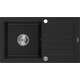 Mexen Pablo   granīta izlietne ar noteku 752 x 436 mm, melna - 6510751010-77