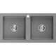Мойка гранитная Mexen Mario с 2 чашами 820 x 436 мм, серая - 6504822000-71