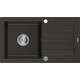 Гранитная мойка Mexen Pablo со сливом 752 x 436 мм, черный/золотой металлик - 6510751010-75