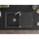 Раковина Mexen Leo гранитная со сливом 900 х 500 мм, черная пестрая - 6501901010-76, изображение 4