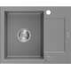 Раковина Mexen Enzo гранитная с коротким сливом 576 x 465 мм, серая - 6506571005-71