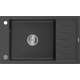 Гранитная мойка Mexen Elias, 1 чаша с коротким сливом, 795 x 480 мм, черная пестрая - 6511791005-76