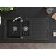 Гранитная мойка Mexen Andres со сливом 1000 x 500 мм, черный/серебристый металлик - 6515101510-73, изображение 4