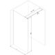 Mexen Kioto ścianka prysznicowa 70 x 200 cm, prążki 8 mm, czarna - 800-070-101-70-09, 5 image