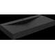 Mexen Poli umywalka nablatowa z konglomeratu 1/O 100 x 48 cm, czarna - 23021071