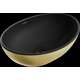 Mexen Elza umywalka nablatowa 40 x 33 cm, czarna mat/złota - 21014026