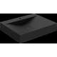 Mexen Poli umywalka nablatowa z konglomeratu 1/O 60 x 48 cm, czarna - 23026071