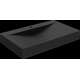 Mexen Poli umywalka nablatowa z konglomeratu 1/O 80 x 48 cm, czarna - 23028071