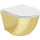 Mexen Lena tualete bez malām ar plānu mīksti aizveramu sēdekli, duroplast, balts/zelts - 30224006