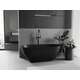 Mexen Rimini wanna wolnostojąca z konglomeratu 150 x 75 cm, czarna mat - 57241507570, 2 image