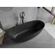 Mexen Bari wanna wolnostojąca z konglomeratu 165 x 75 cm, czarna mat - 57221657570, 3 image