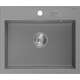Mexen Oscar zlewozmywak granitowy 1-komorowy 580 x 490 mm, szary, syfon chrom - 6519581000-71