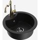 Гранитная мойка Mexen Diego, 1 чаша, со смесителем для кухни Carla, черный - 6512-77-670700-50-B