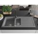 Mexen Andres granīta izlietne 1,5 bļodas ar noteku un Telma virtuves jaucējkrānu, pelēks - 6515-71-670200-70, 3 image