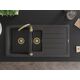 Mexen Andres granīta izlietne, 1,5 bļodas, ar noteku un Telma virtuves jaucējkrānu, raibs melns - 6515-76-670200-50, 4 image