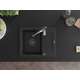 Mexen Enzo granīta izlietne, 1 bļoda, ar noteku un virtuves maisītāju Aster, melna - 6506-77-73450-07-B, 4 image