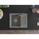 Mexen Enzo granīta izlietne, 1 bļoda, ar noteku un virtuves maisītāju Aster, pelēka - 6506-71-73450-57-G, 4 image