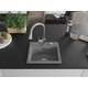 Гранитная мойка Mexen Milo, 1 чаша, со смесителем для кухни Elia, серый - 6505-71-670101-00, изображение 3