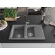 Гранитная мойка Mexen Gaspar 1,5 чаши со сливом и кухонным смесителем Flora, серый - 6507-71-670401-07, изображение 3