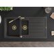 Гранитная мойка Mexen Andres, 1,5 чаши, с крылом и кухонным смесителем Flora, крапчатый черный - 6515-76-670401-75-G, изображение 4