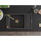 Mexen Elias granīta izlietne, 1 bļoda, ar noteku un virtuves maisītāju Duo, raibs melns - 6511-76-671701-57-G, 4 image