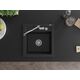 Mexen Vito granīta izlietne, 1 bļoda un Carla virtuves jaucējkrāns, melns - 6503-77-670700-00, 4 image