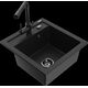 Mexen Vito granīta izlietne, 1 bļoda, ar Duero virtuves jaucējkrānu, melns - 6503-77-671600-70-B