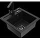 Mexen Vito granīta izlietne, 1 bļoda ar Rita virtuves maisītāju, melna - 6503-77-670300-70-B