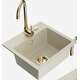 Гранитная мойка Mexen Milo, 1 чаша, со смесителем для кухни Telma, бежевый - 6505-69-670200-50